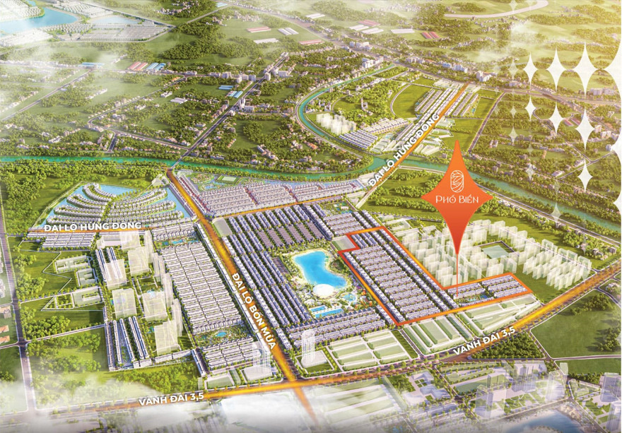 Vị trí phân khu phố Biển Vinhomes Ocean Park 3 The Crown